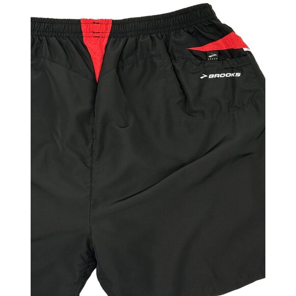 Brooks Shorts Men's Size M Black Running Shorts Lined Pockets reflective Fabric - Picture 10 of 10